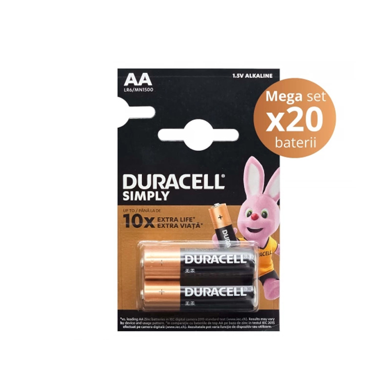 Baterii alcaline Duracell AAA LR6