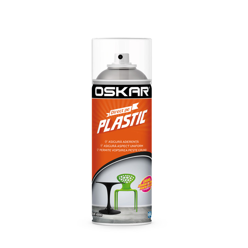 Spray vopsea, Oskar Direct pe plastic