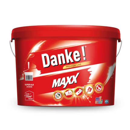 Vopsea lavabila interior, Danke Maxx, alba