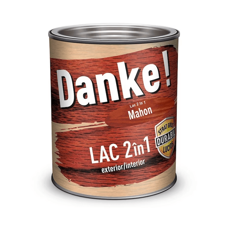 Lac pentru lemn 2 in 1, Danke, mahon