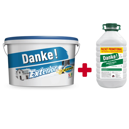 Vopsea lavabila exterior Danke, alba, 15 L