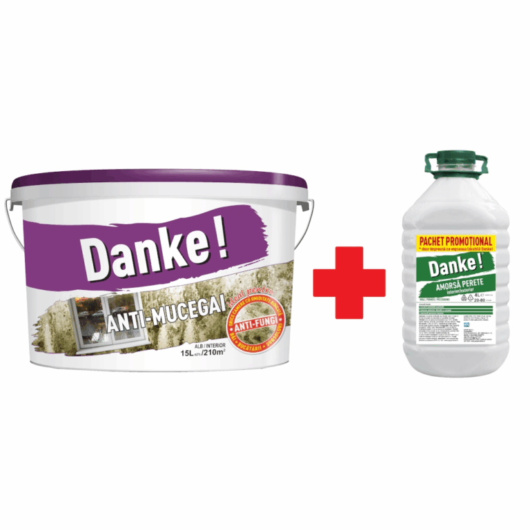 Vopsea lavabila antimucegai Danke, alb, 15 l