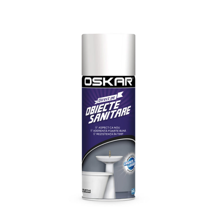 Spray vopsea, Oskar Direct pe obiecte sanitare
