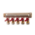 Distribuitor Pexal, 1" x 16 mm, 5 circuite pentru apa rece/calda, 10 bar, Ermetiq - imagine 2