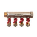 Distribuitor Pexal, 1" x 16 mm, 4 circuite pentru apa rece/calda, 10 bar, Ermetiq - imagine 2