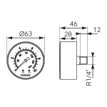 Manometru axial