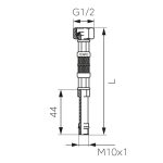 Racord flexibil apa, 1/2″, L 40 cm