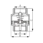Supapa sens retinere cu arc