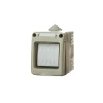Intrerupator simplu, aplicat, IP55, gri-alb, SPIN