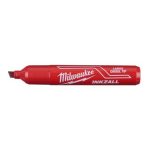 Marker permanent, cu varf lat, rosu, INKZALL™, Milwaukee - imagine 2