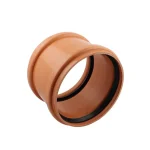 Mufa PVC, cu inel, D 160 mm, portocaliu, pentru imbinare tevi - imagine 2