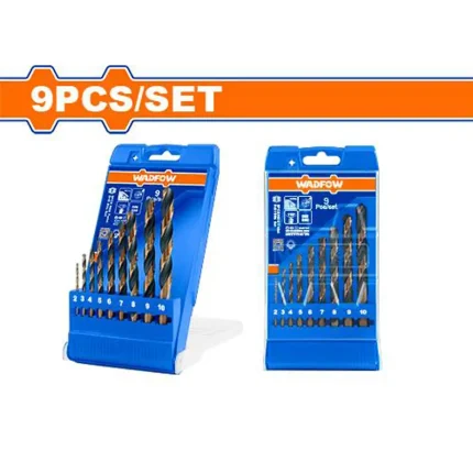 Set 9 burghie elicoidale pentru metal