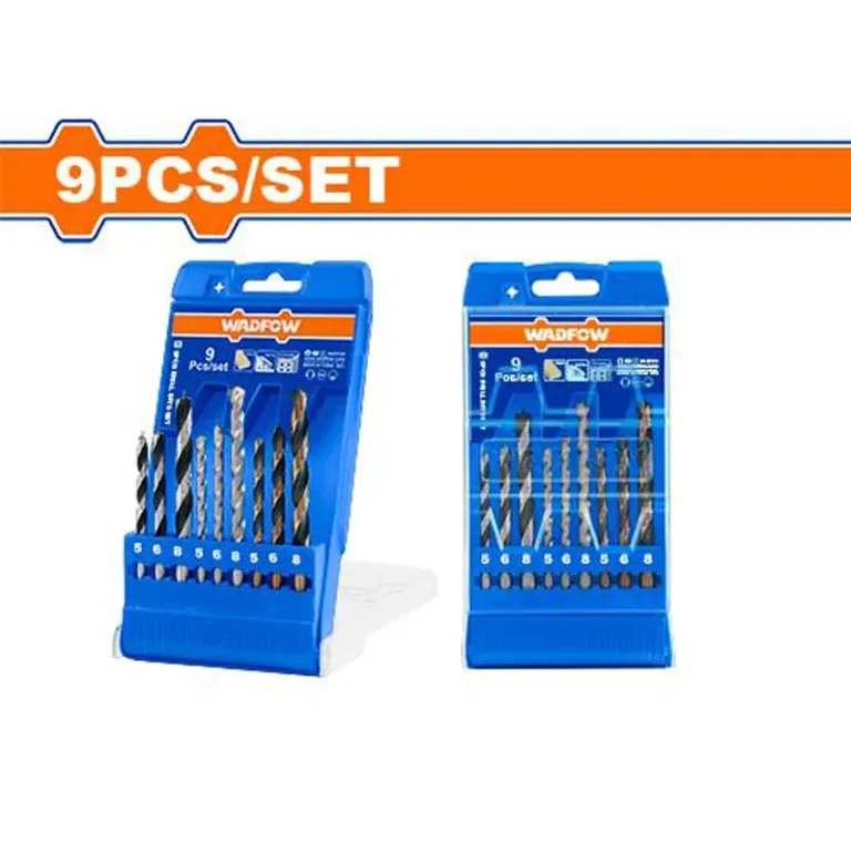 Set 9 burghie elicoidale pentru lemn