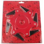 Disc de taiere, pentru motocoasa, cu 6  lame, rosu - imagine 2