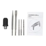 Ciocan rotopercutor profesional, 3000 W, 3 J, 30mm, 1200 Rpm, mandrina de rezerva, 5 accesorii si valiza pentru transport - imagine 2