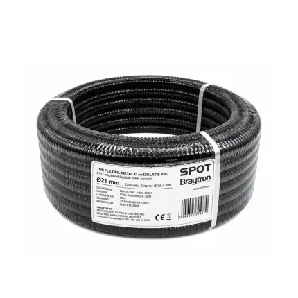 Tub flexibil metalic cu izolatie PVC