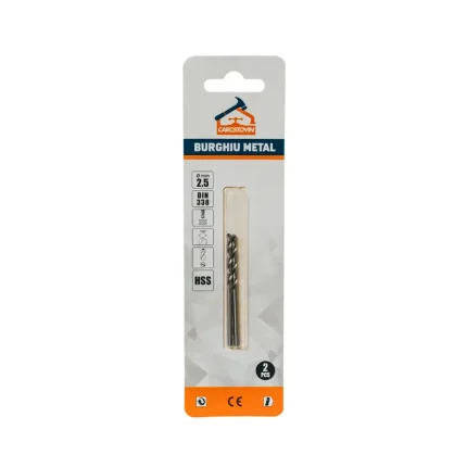 Burghiu metalic profesional, 2.5 mm