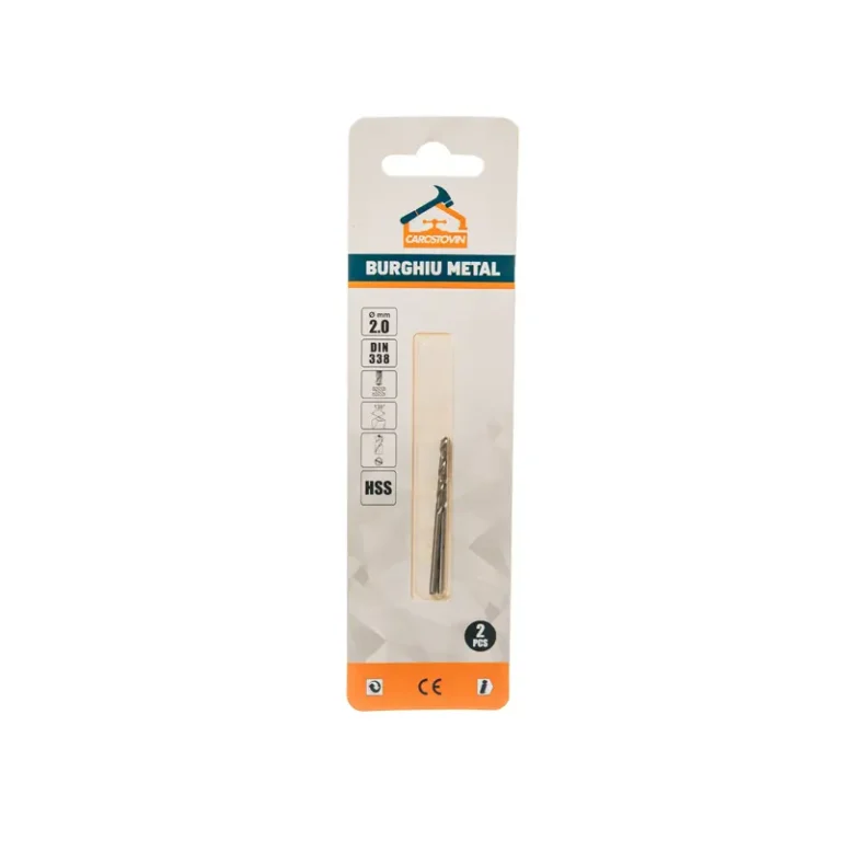 Burghiu metalic profesional, 2 mm