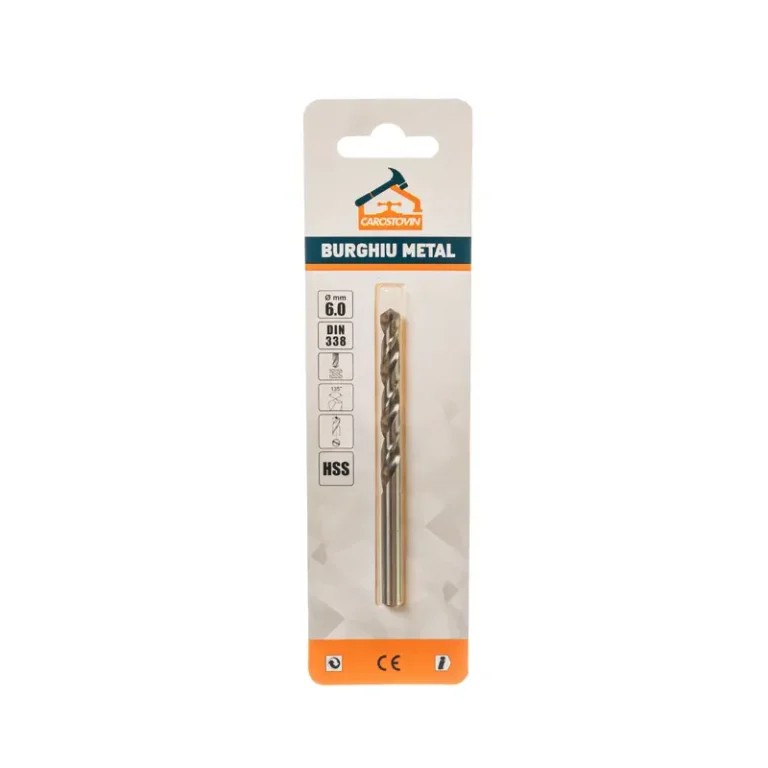 Burghiu metalic profesional, 6 mm