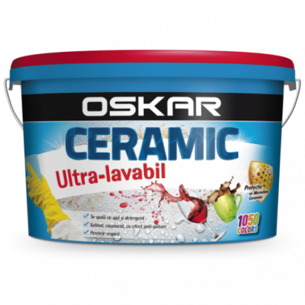 Vopsea ultralavabila, ceramic alb mat, baza tr, 8.5L