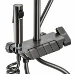 Baterie de dus, tip coloana multifunctionala, maro metalizat, Italomix - imagine 3