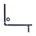 Kit evacuare gaze arse, DN80 pentru cazane pe peleti, 20 Kw, KEPO - imagine 2
