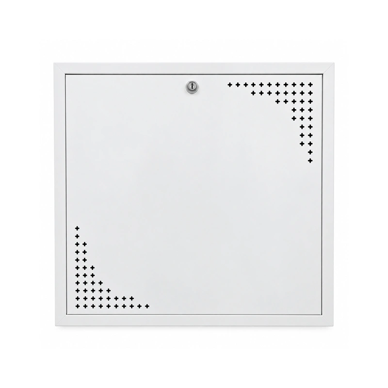 White Metal Access Panel with Cross Vents copy Caseta distribuitor, 600 x 600 x 150/200 mm